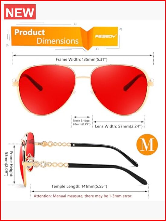 Retro Polarized Aviator Sunglasses for Women Vintage Trendy Shades